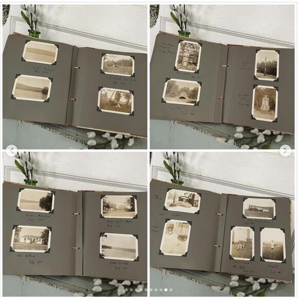 Vintage Snapshots Photograph Scrapbook BW Family NJ Home Beach Cottage Boat Lake - Picture 9 of 10